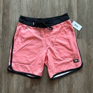 NWT Zyia Active Coral Board Shorts XS 7” Swim Surf Beachwear Pockets